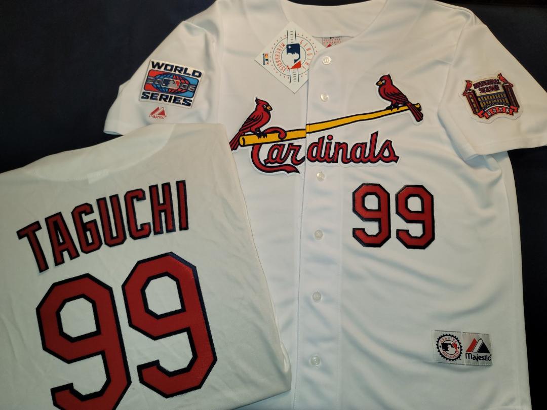 Buy the Majestic Men White St. Louis Cardinals Baseball Jersey S