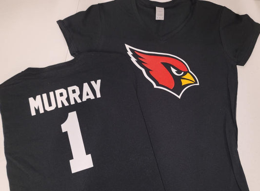 NFL Team Apparel Womens Arizona Cardinals KYLER MURRAY V-Neck Football Shirt BLACK