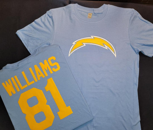 Mens NFL Team Apparel San Diego Chargers MIKE WILLIAMS Football Jersey Shirt BLUE