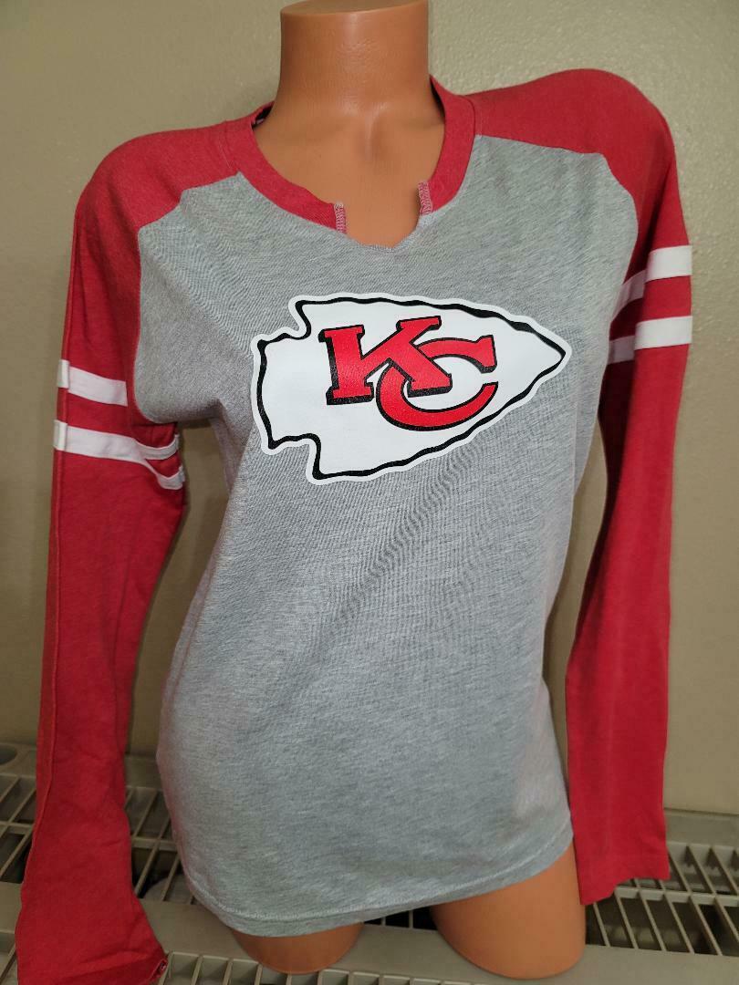 Womens Ladies KANSAS CITY CHIEFS "Scoop Neck" Football SHIRT New