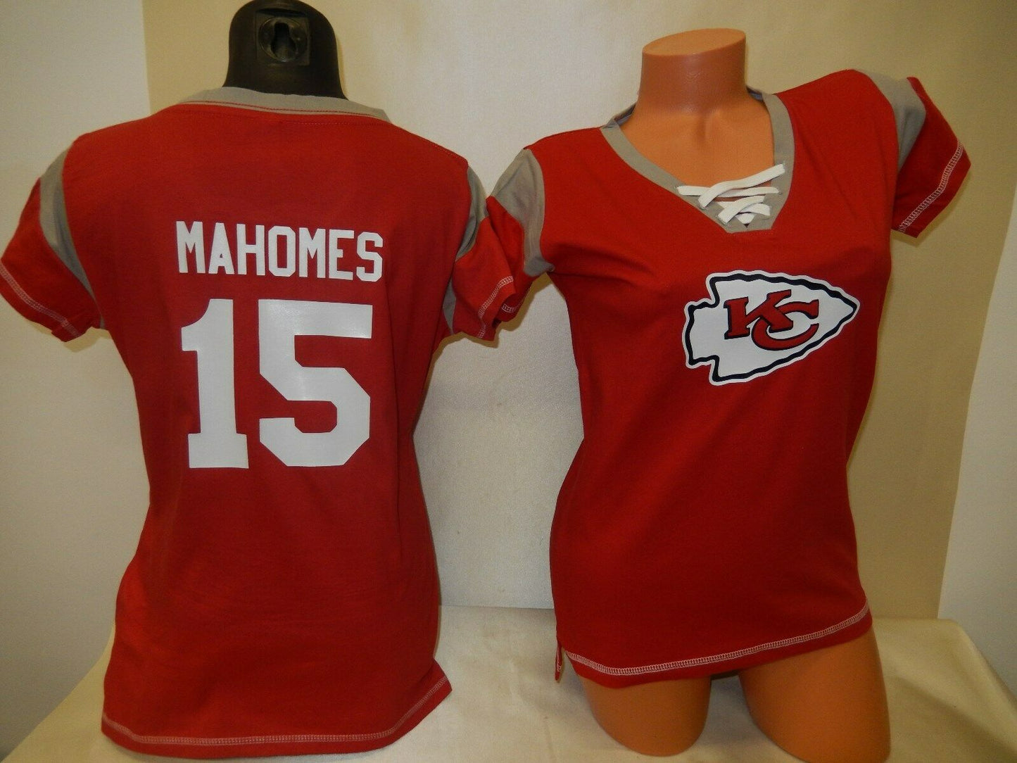 Womens Kansas City Chiefs PATRICK MAHOMES Football Jersey SHIRT RED New