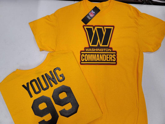 Mens NFL Team Apparel Washington Commanders CHASE YOUNG Football Jersey Shirt GOLD