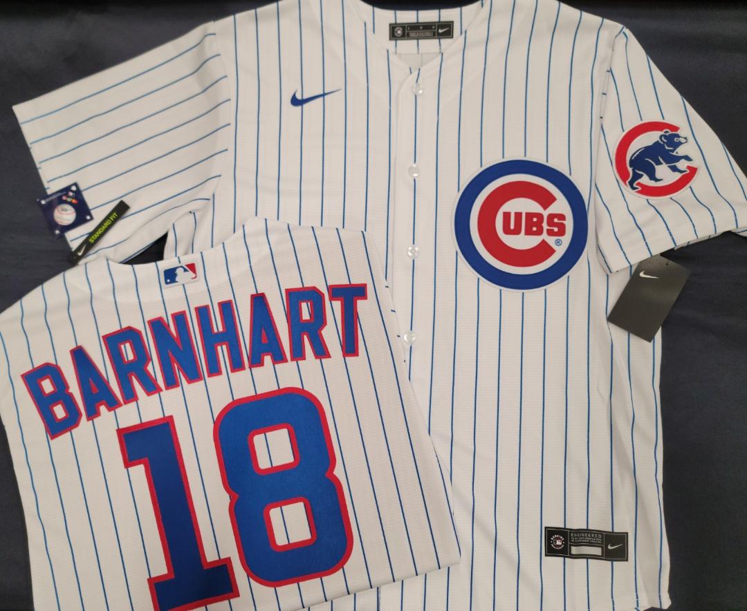 Nike Chicago Cubs TUCKER BARNHART Baseball Jersey WHITE P/S