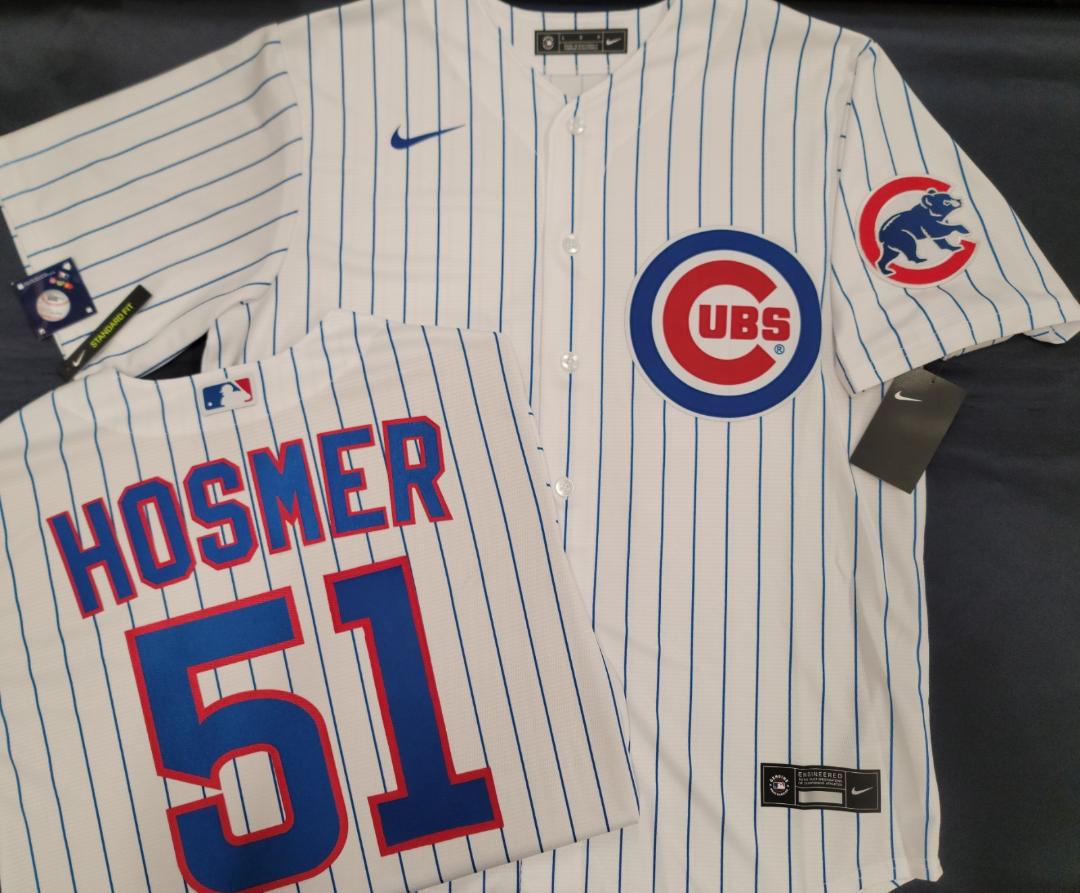 Nike Chicago Cubs ERIC HOSMER Baseball Jersey WHITE P/S
