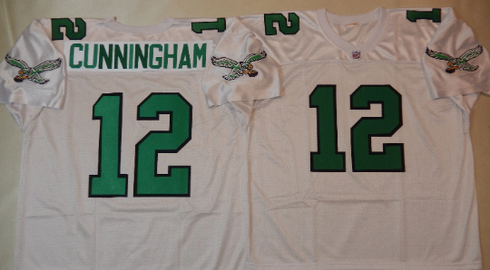 Philadelphia Eagles RANDELL CUNNINGHAM 90s Vintage Throwback Football Jersey WHITE