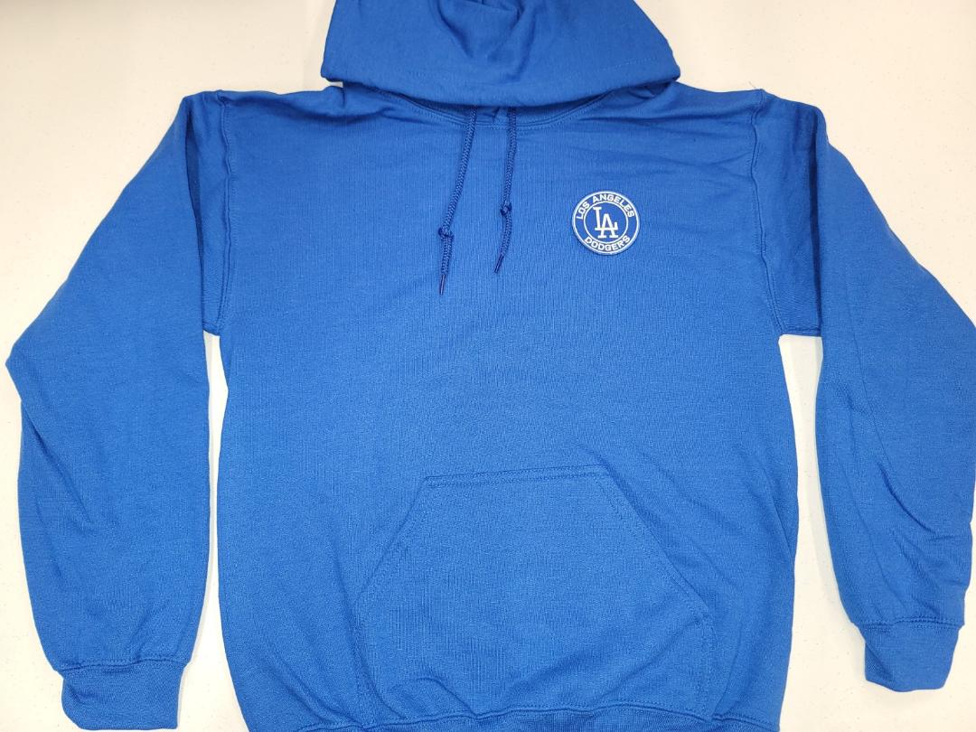 Mens LOS ANGELES DODGERS Pullover Hooded Hoodie SWEATSHIRT ROYAL All Sizes