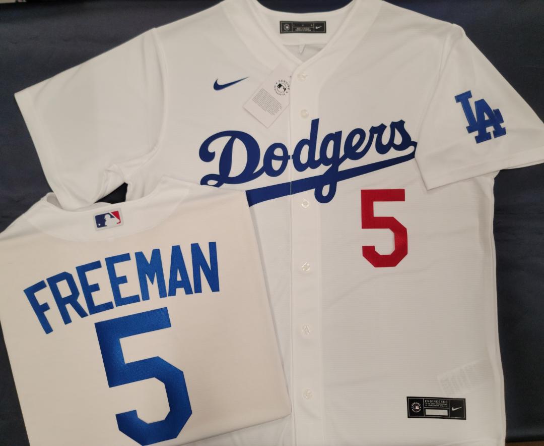 NIKE Los Angeles Dodgers FREDDIE FREEMAN Baseball Jersey WHITE