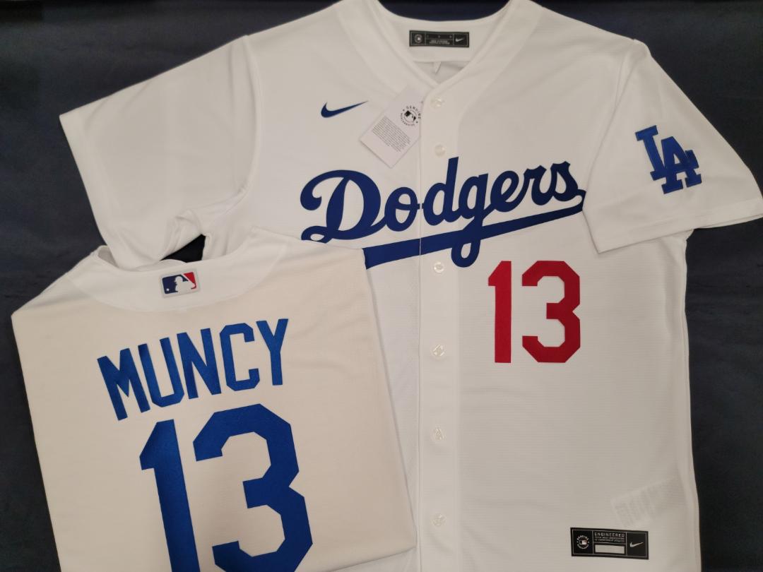 NIKE Los Angeles Dodgers MAX MUNCY Baseball Jersey WHITE