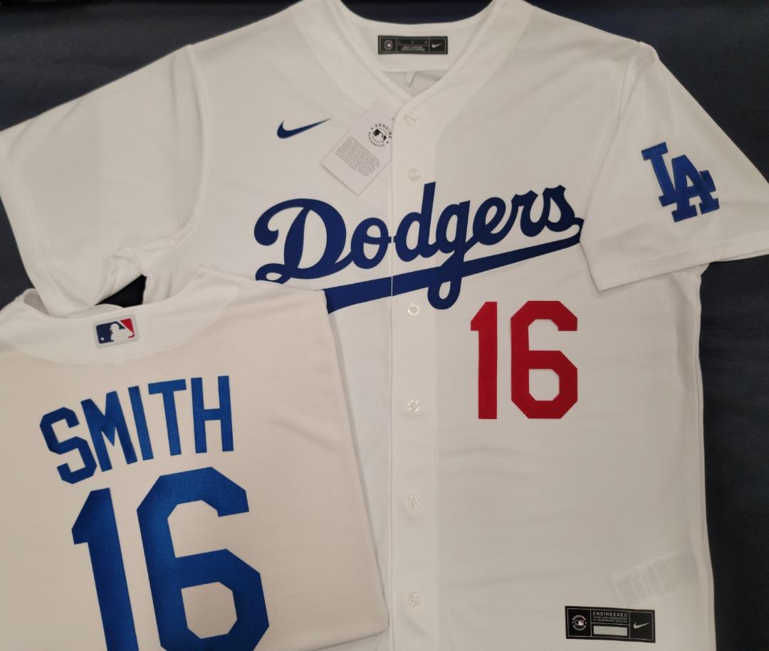 NIKE Los Angeles Dodgers WILL SMITH Baseball Jersey WHITE