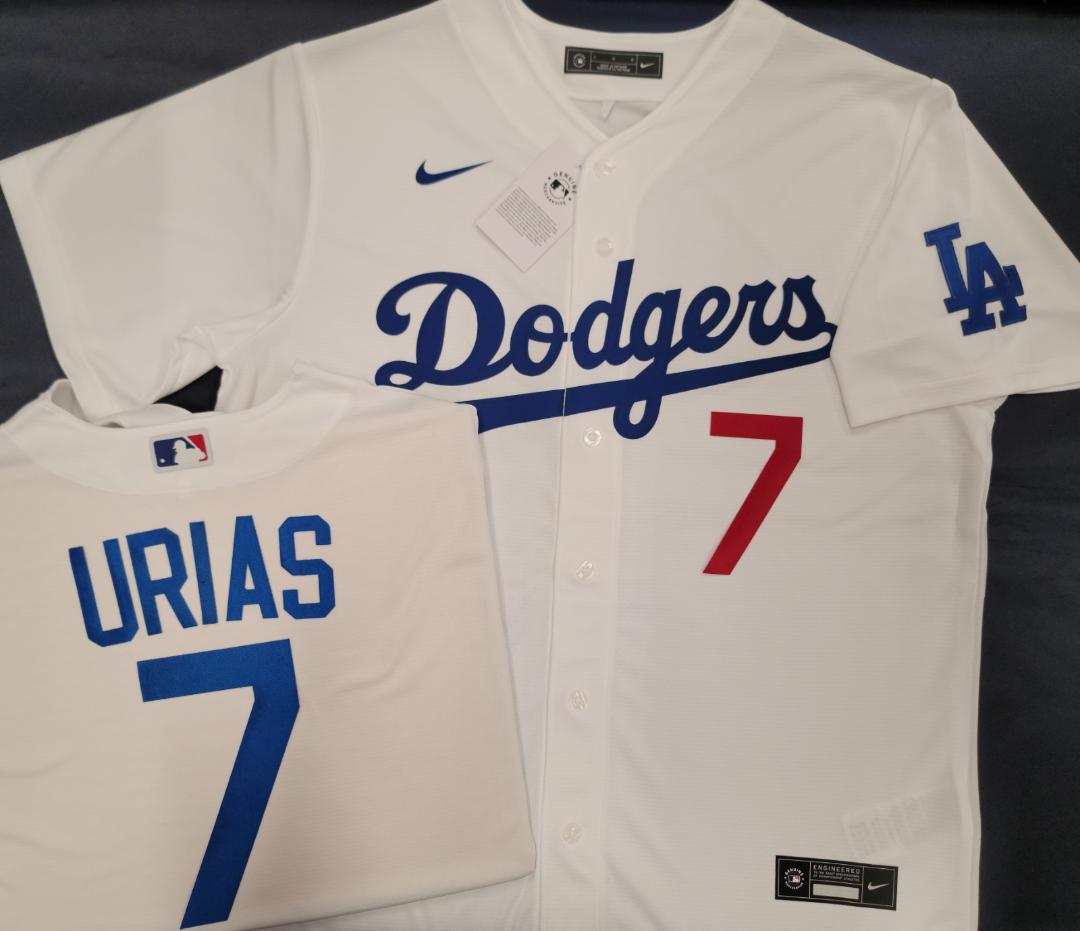 NIKE Los Angeles Dodgers JULIO URIAS Baseball Jersey WHITE