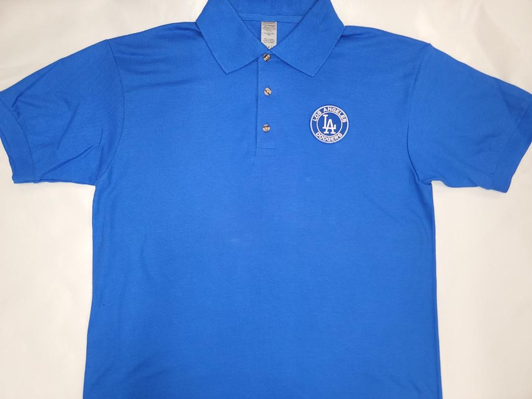 Mens MLB Team Apparel LOS ANGELES DODGERS Baseball Polo Golf Shirt ROYAL