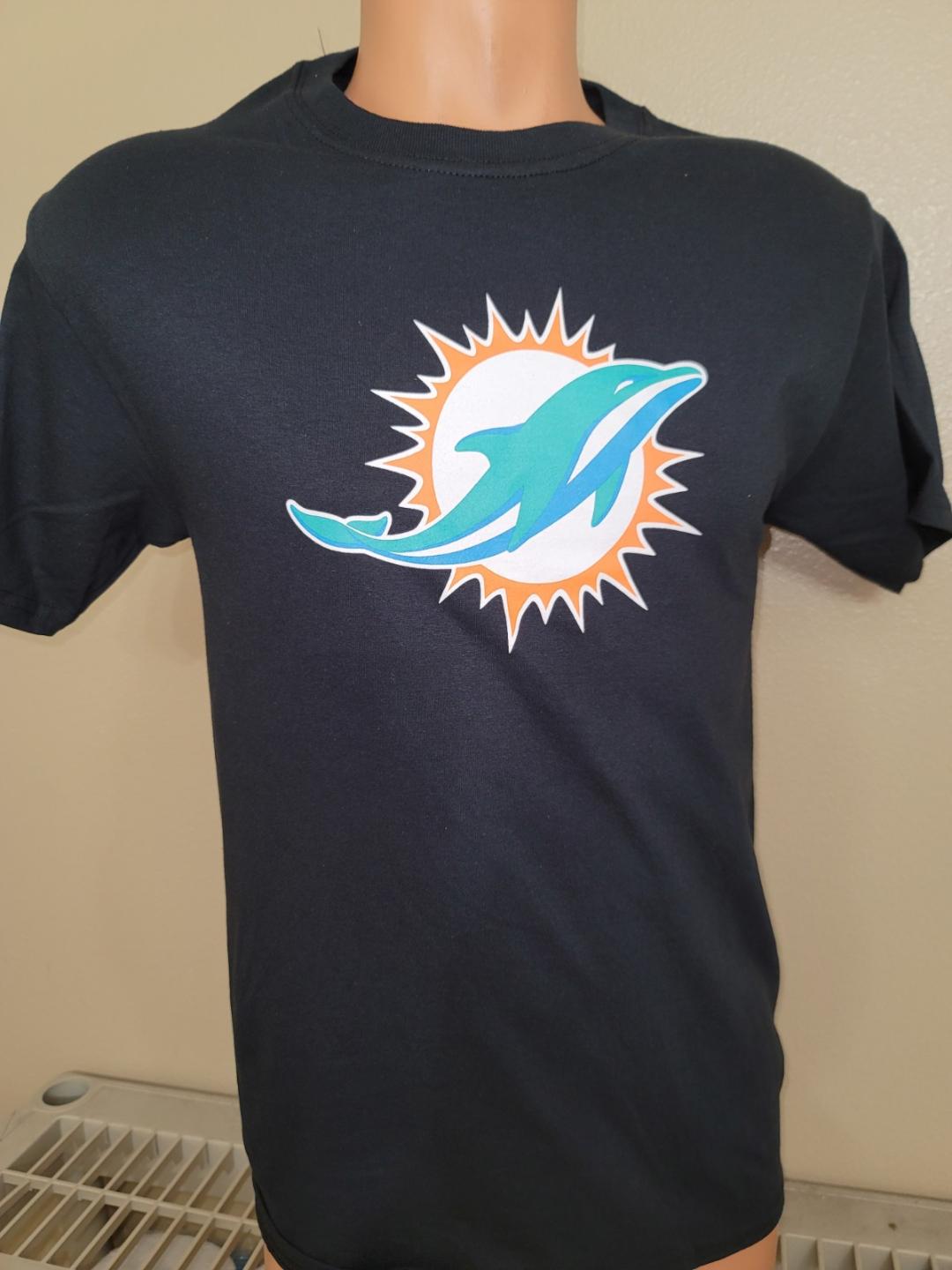 Mens NFL Team Apparel MIAMI DOLPHINS Football Shirt New BLACK