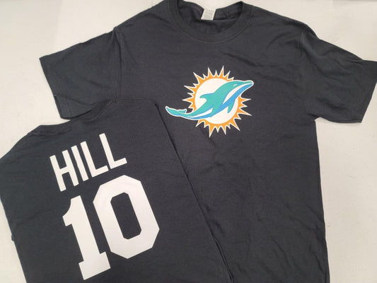 MENS NFL Team Apparel Miami Dolphins TYREEK HILL Football Jersey Shirt BLACK