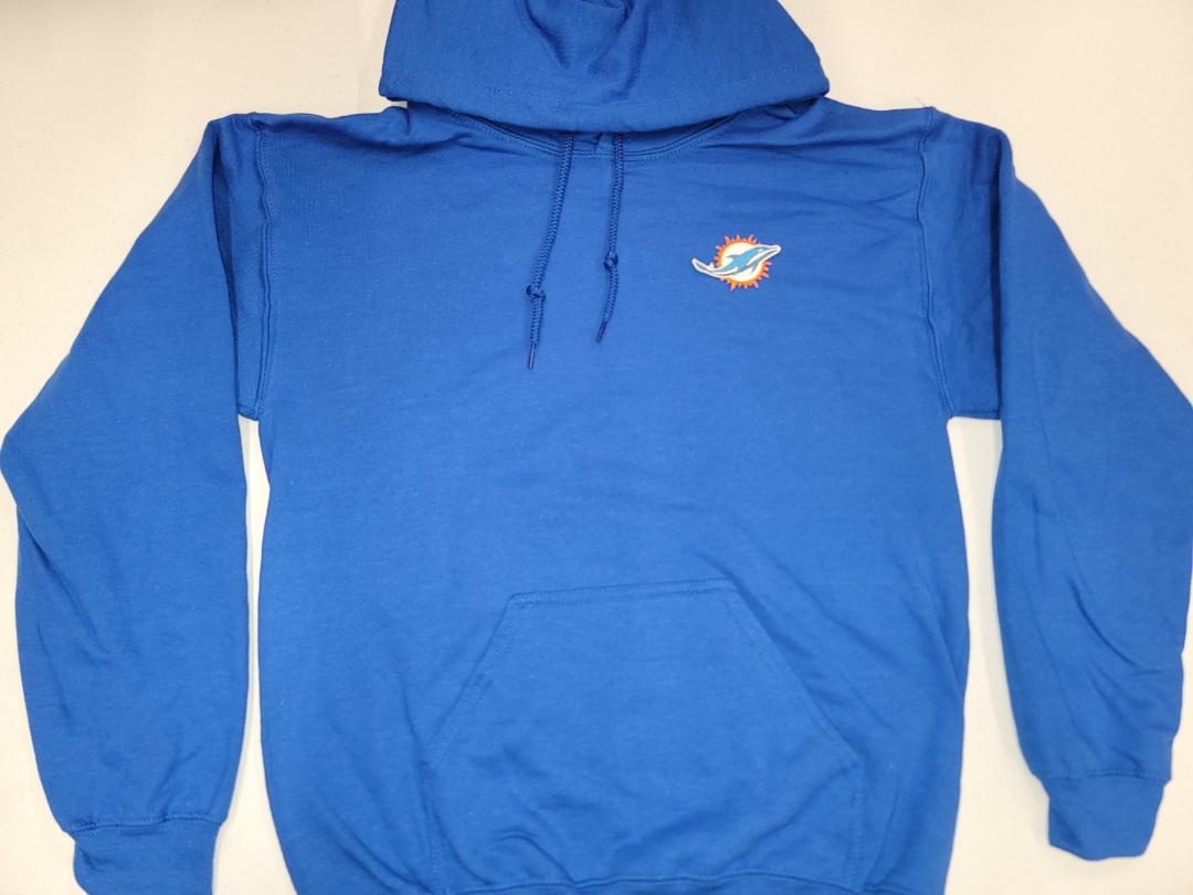 Mens NFL Team Apparel MIAMI DOLPHINS Pullover Hooded Hoodie SWEATSHIRT ROYAL