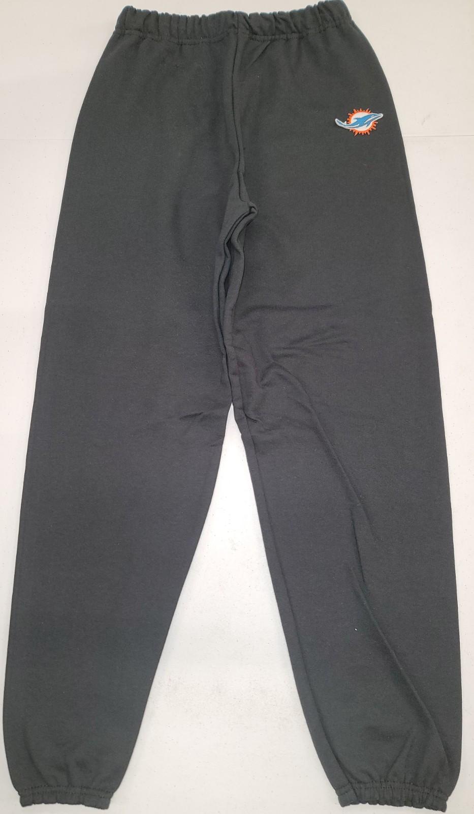 Mens NFL Team Apparel MIAMI DOLPHINS Full Length SWEATPANTS New BLACK