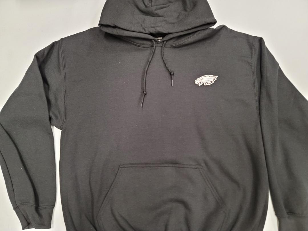 Mens PHILADELPHIA EAGLES Pullover Hooded Hoodie SWEATSHIRT BLACK All Sizes