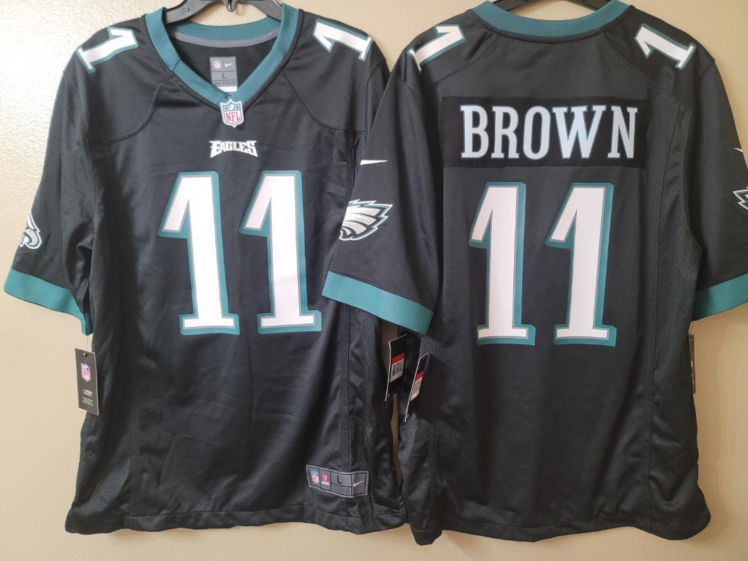 MENS Nike Philadelphia Eagles AJ BROWN Football JERSEY BLACK $100