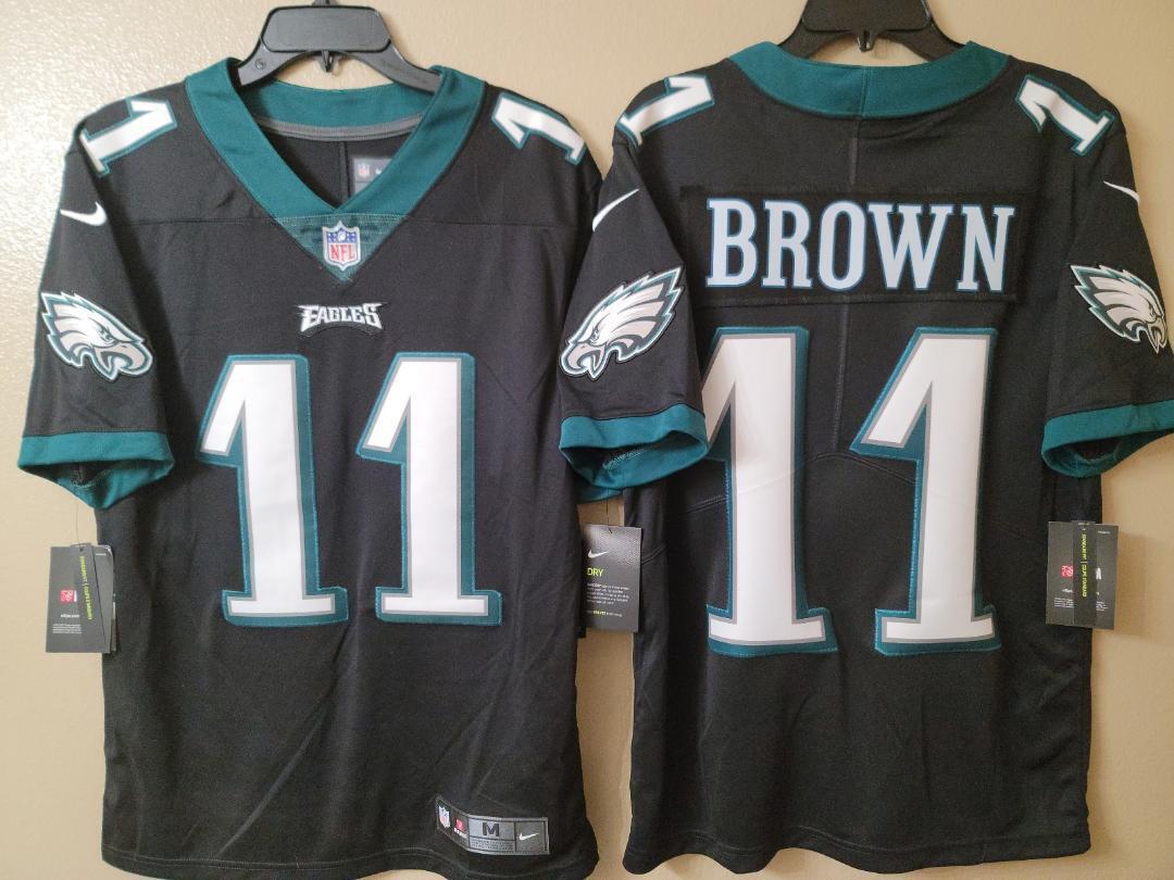 Nike Mens Philadelphia Eagles AJ BROWN Football JERSEY BLACK NEW $150