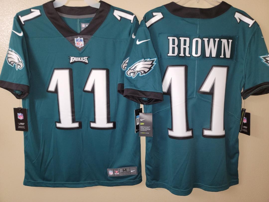 Nike Mens Philadelphia Eagles AJ BROWN Football JERSEY GREEN NEW $150