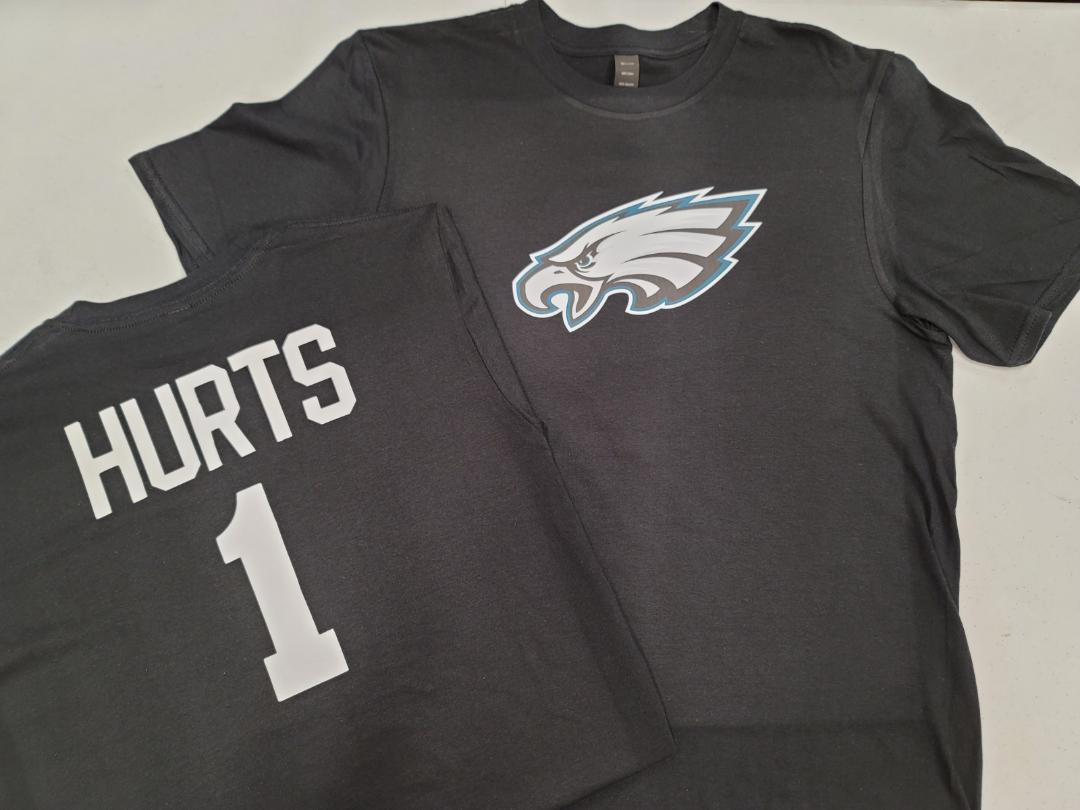 Mens NFL Team Apparel Philadelphia Eagles JALEN HURTS Football Jersey Shirt BLACK