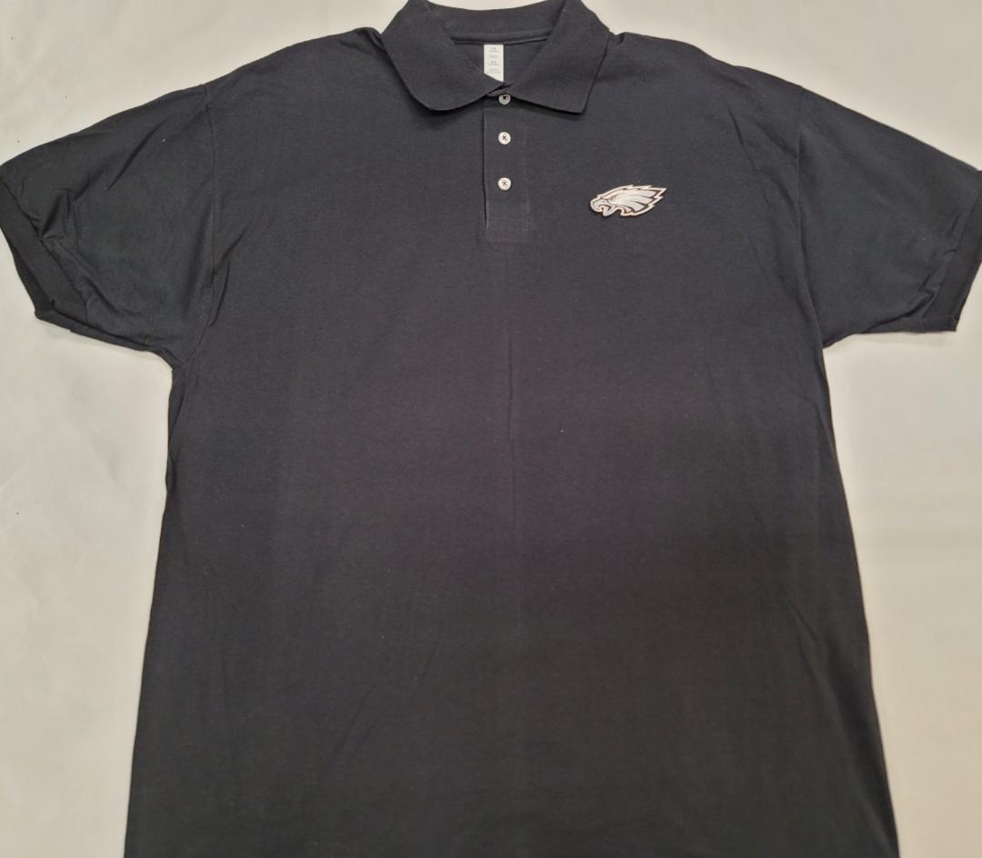 Mens NFL Team Apparel PHILADELPHIA EAGLES Football Polo Golf Shirt BLACK