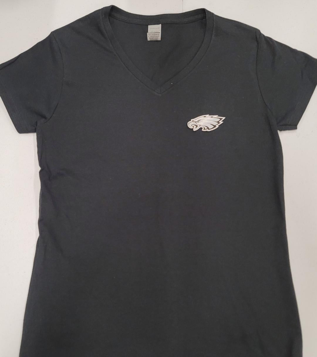 Womens NFL Team Apparel PHILADELPHIA EAGLES V-Neck Football Shirt BLACK