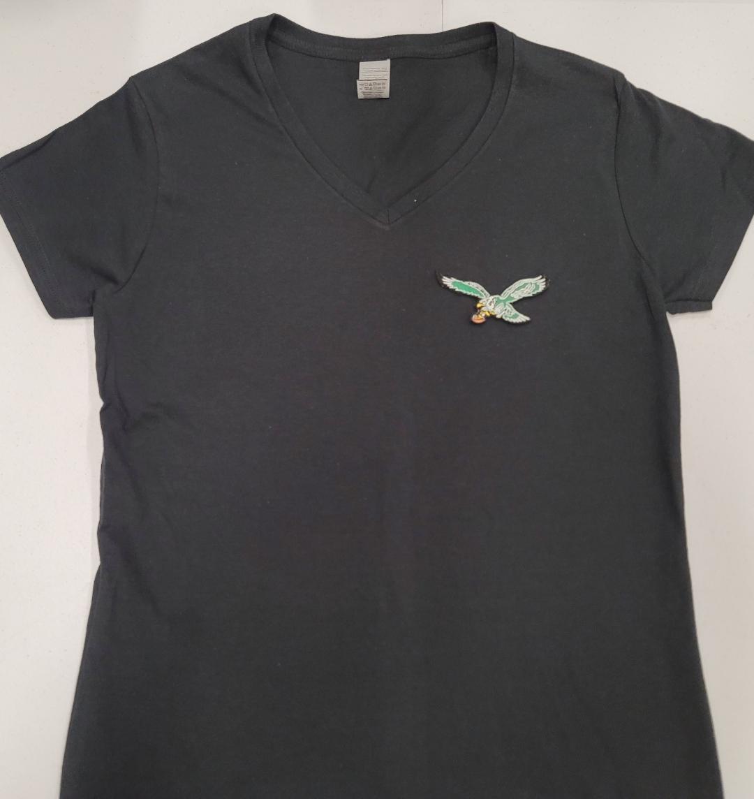 Womens NFL Team Apparel PHILADELPHIA EAGLES V-Neck Football Shirt BLACK