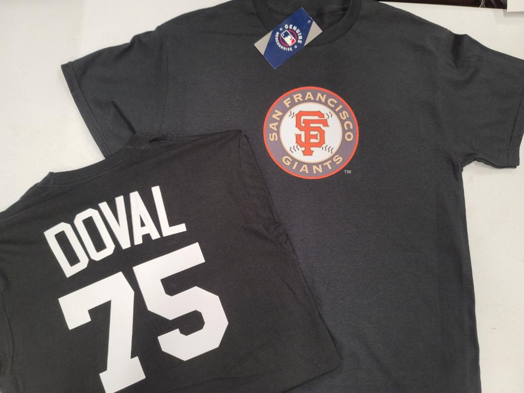 Mens MLB Team Apparel San Francisco Giants CAMILO DOVAL Baseball Shirt BLACK