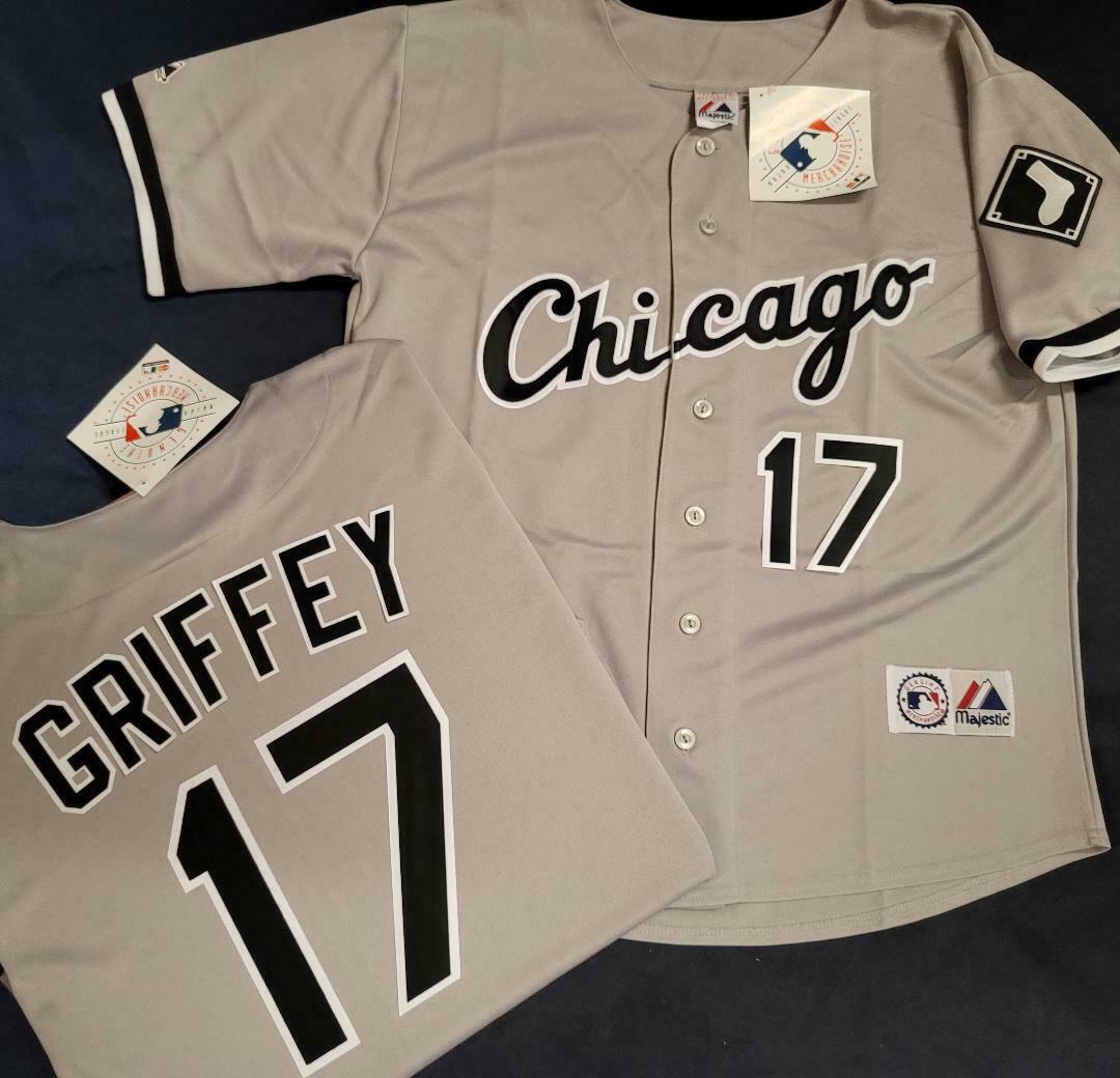 Majestic Chicago White Sox KEN GRIFFEY JR Baseball Jersey GRAY