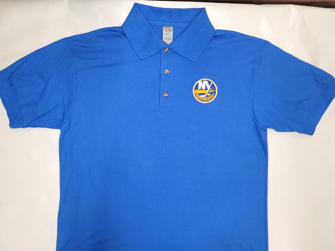 NHL Team Apparel NEW YORK ISLANDERS Hockey Polo Golf Shirt ROYAL