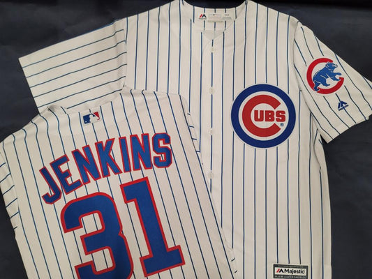 Majestic Chicago Cubs FERGUSON JENKINS Vintage Baseball Jersey WHITE P/S