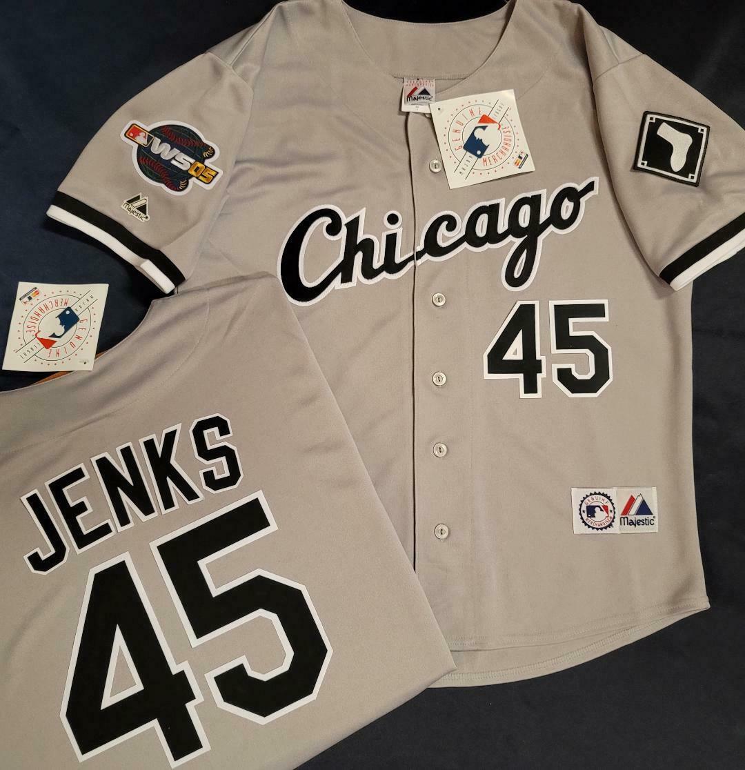 Majestic Chicago White Sox BOBBY JENKS 2005 World Series Baseball Jersey GRAY