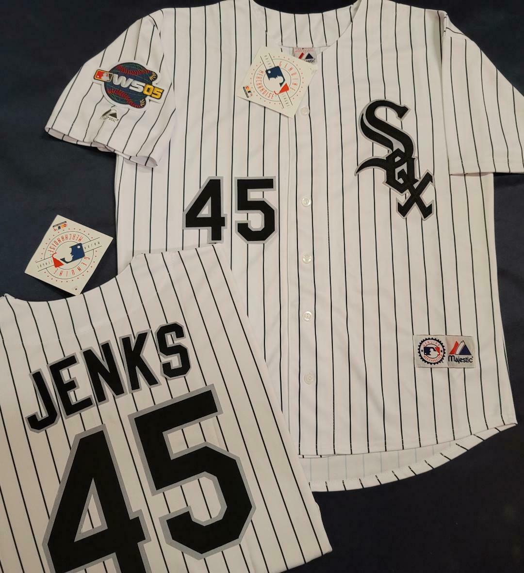 Majestic Chicago White Sox BOBBY JENKS 2005 World Series Baseball Jersey WHITE P/S