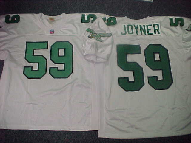 Philadelphia Eagles SETH JOYNER 90s Vintage Throwback Football Jersey WHITE