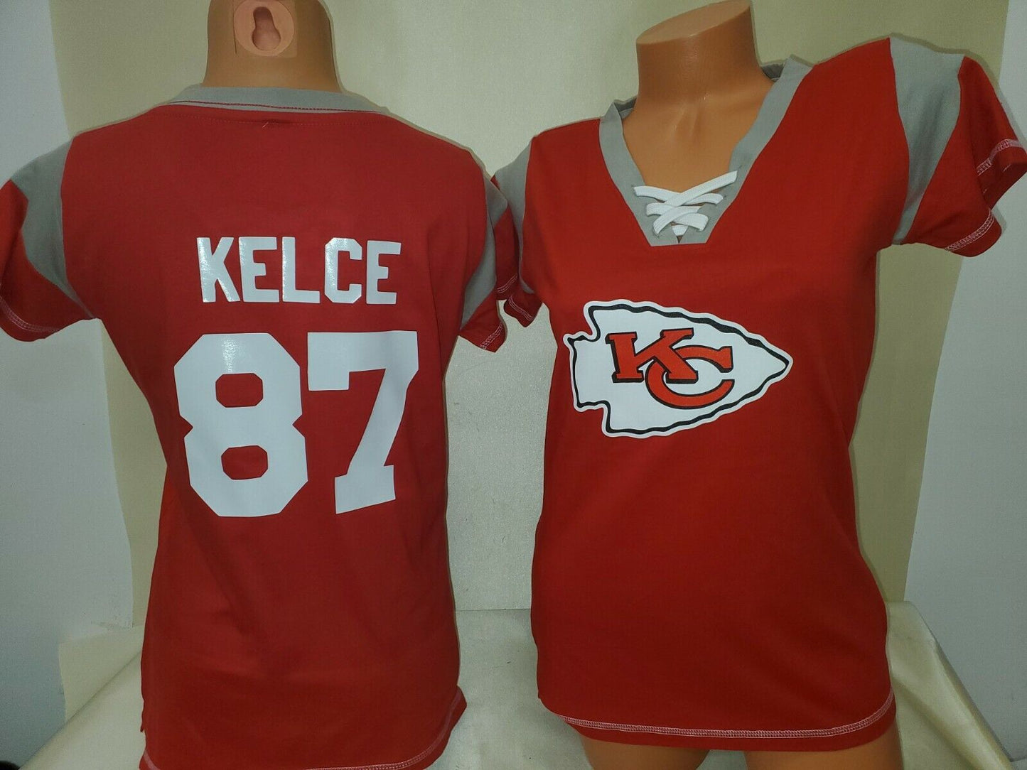 Womens Kansas City Chiefs TRAVIS KELCE Football Jersey SHIRT RED New