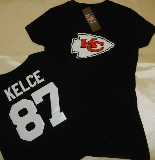 WOMENS Kansas City Chiefs TRAVIS KELCE "Crew Neck" Football Jersey Shirt