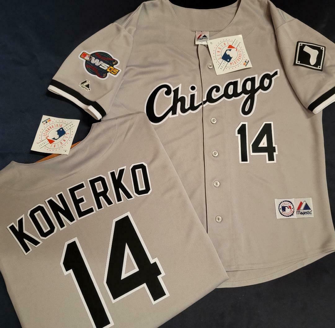Majestic Chicago White Sox PAUL KONERKO 2005 World Series Baseball Jersey GRAY
