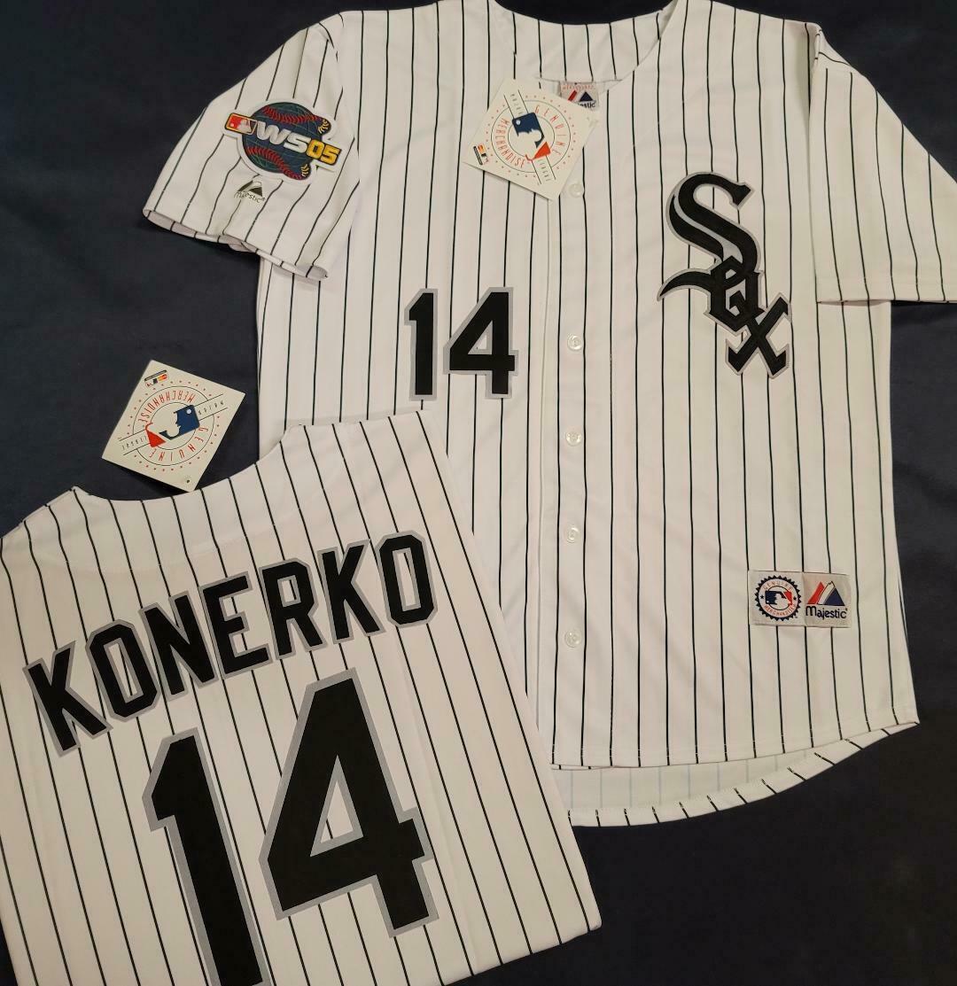 Majestic Chicago White Sox PAUL KONERKO 2005 World Series Baseball Jersey WHITE P/S