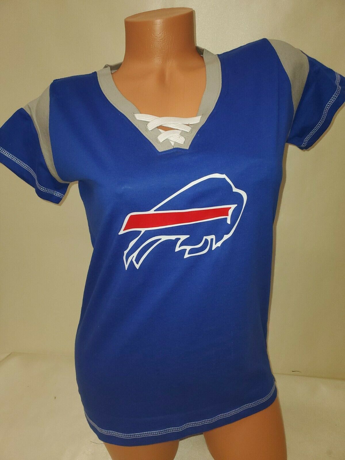 Womens Ladies BUFFALO BILLS "Laces" Football Jersey SHIRT Blue