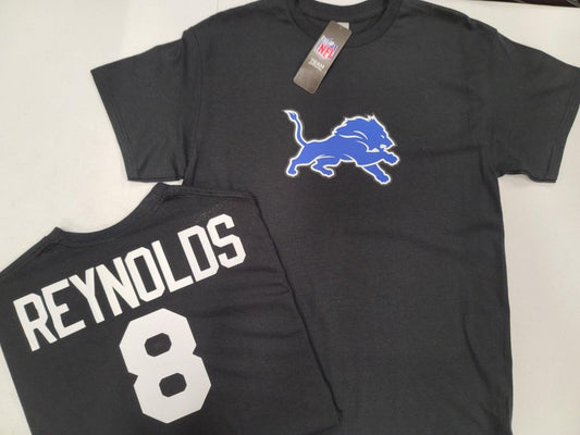 Mens NFL Team Apparel Detroit Lions JOSH REYNOLDS Football Jersey Shirt BLACK