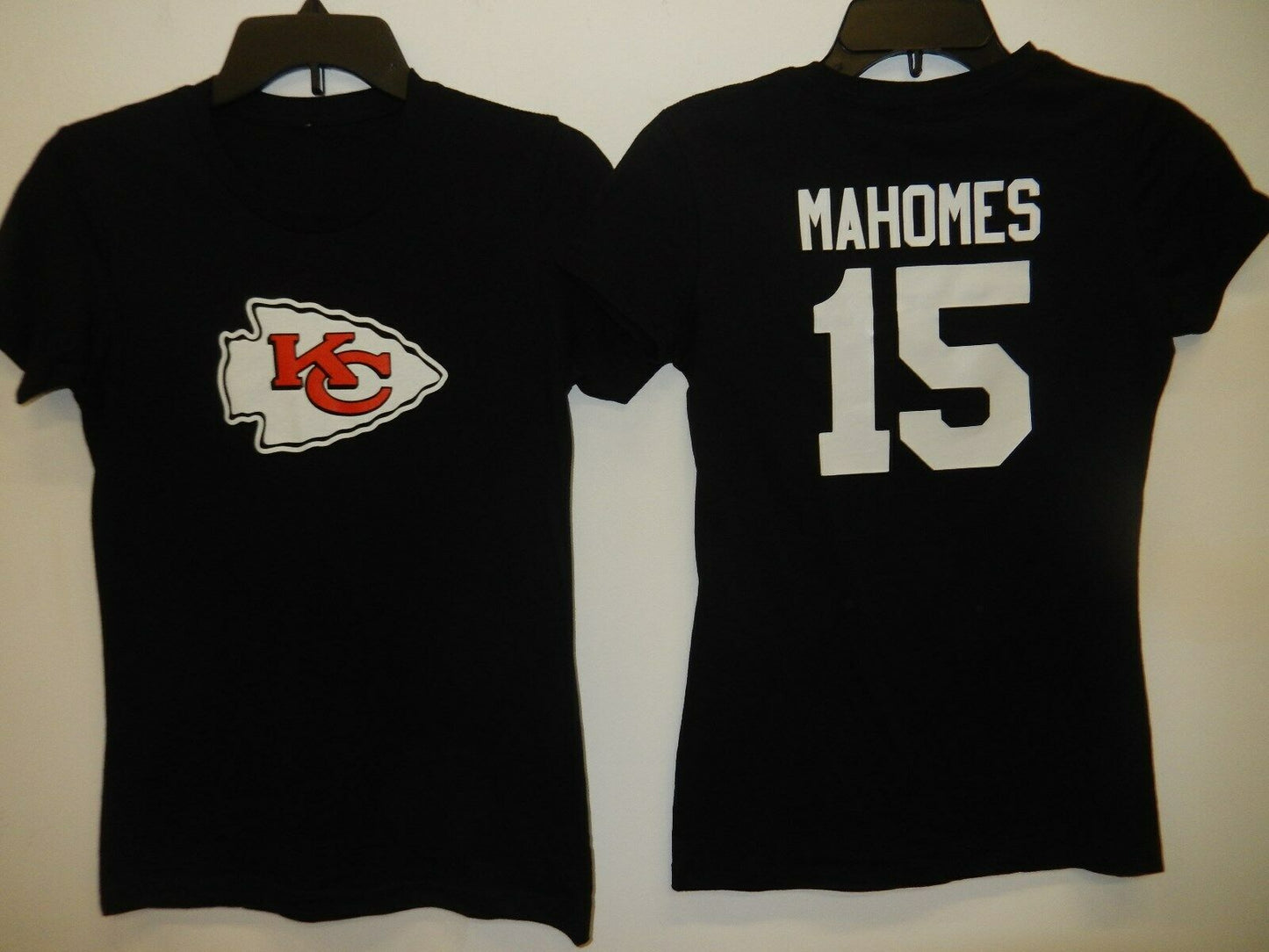 WOMENS Kansas City Chiefs PATRICK MAHOMES Crew Neck Jersey Shirt BLACK