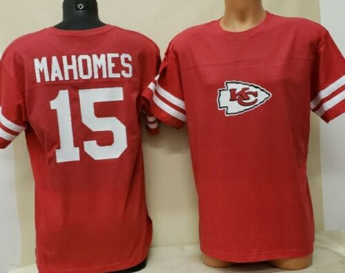 Mens Kansas City Chiefs PATRICK MAHOMES "Stripes" Football Jersey Shirt RED New