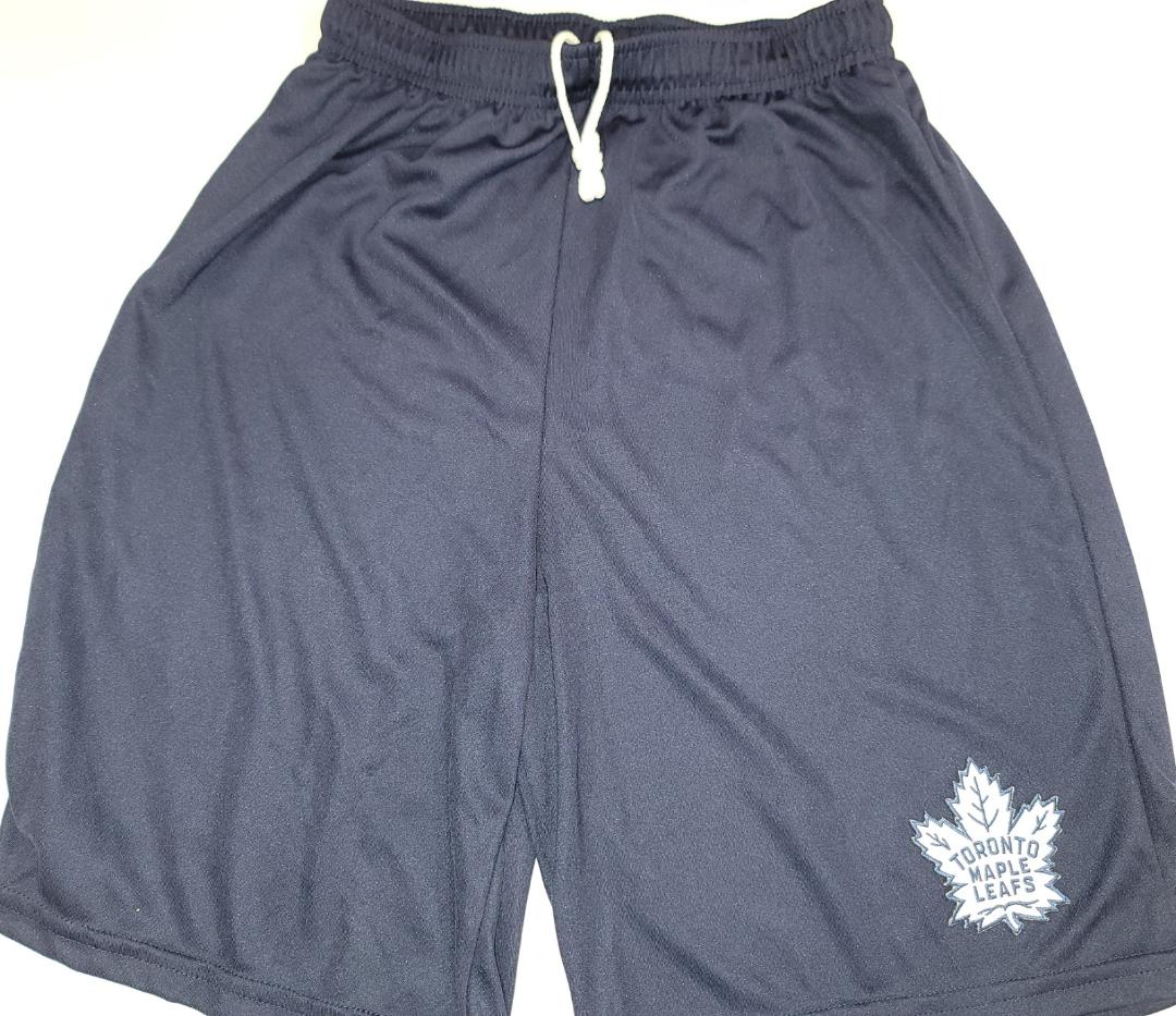 Mens NHL Team Apparel TORONTO MAPLE LEAFS Moisture Wick Dri Fit SHORTS Embroidered Logo NAVY