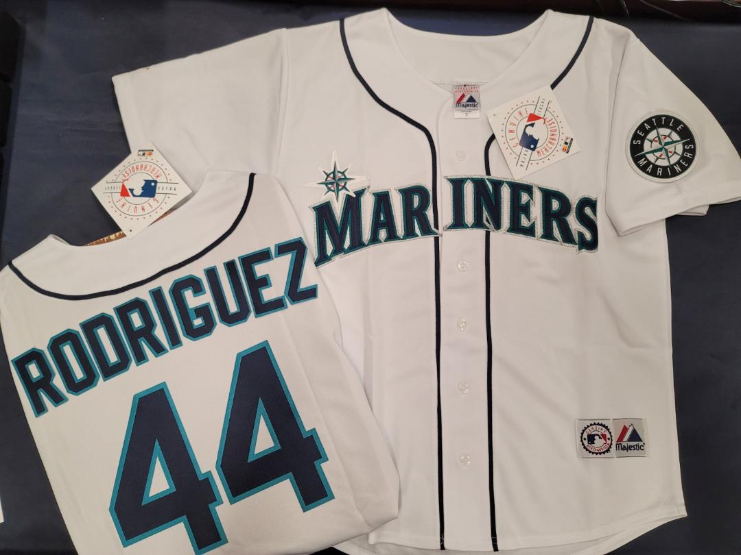 Majestic Seattle Mariners JULIO RODRIGUEZ Sewn Baseball JERSEY WHITE