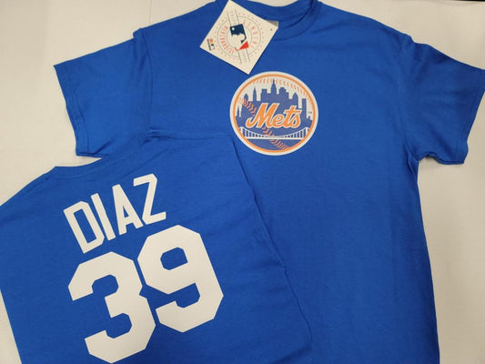 Mens MLB Team Apparel New York Mets EDWIN DIAZ Baseball Shirt ROYAL