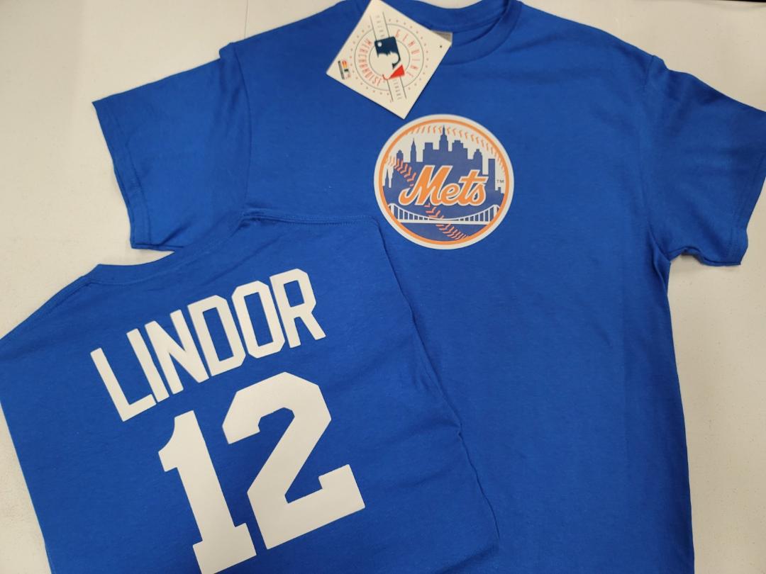 Mens MLB Team Apparel New York Mets FRANCISCO LINDOR Baseball Shirt RO –