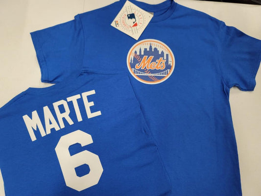 BOYS YOUTH MLB Team Apparel New York Mets STERLING MARTE Baseball Jersey Shirt ROYAL