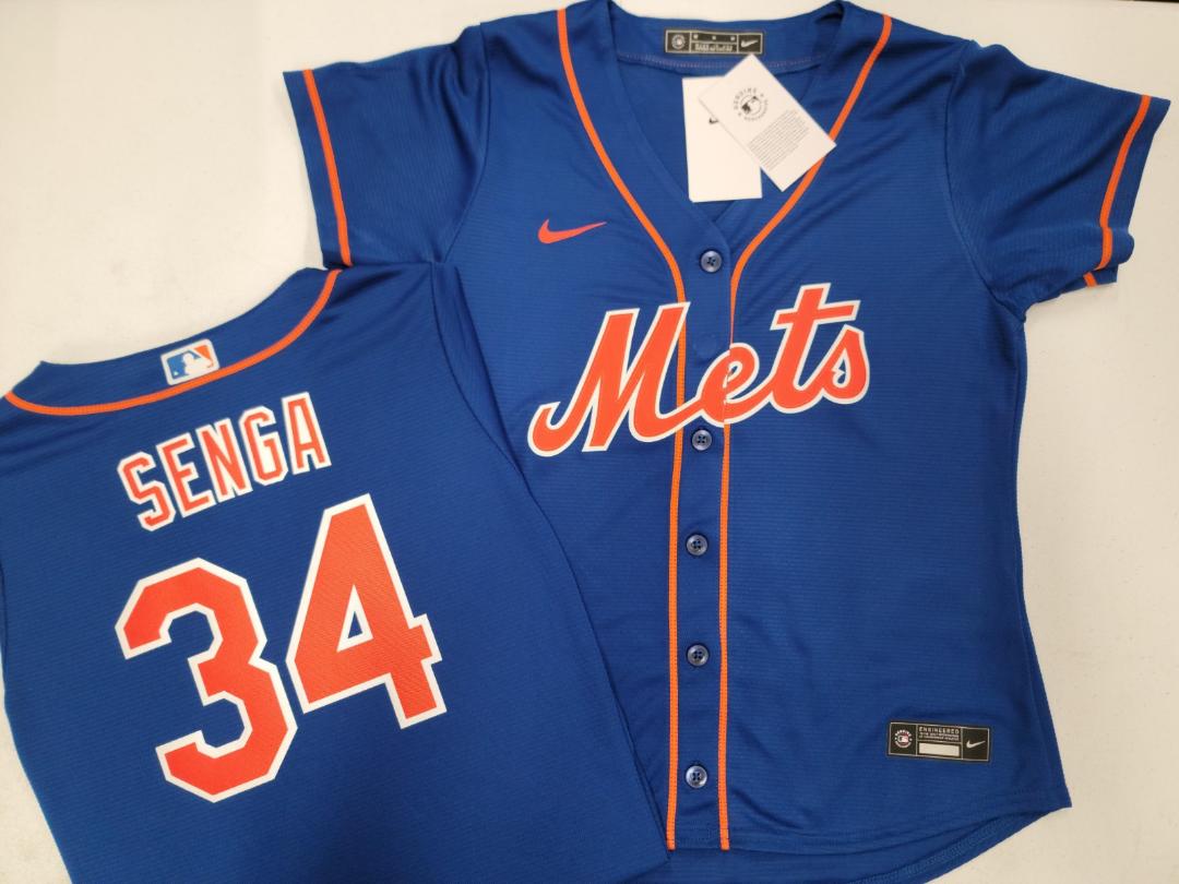 WOMENS Nike New York Mets KODAI SENGA Sewn Baseball Jersey ROYAL