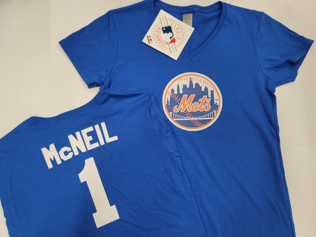 MLB Team Apparel Womens New York Mets JEFF McNEIL V-Neck Baseball