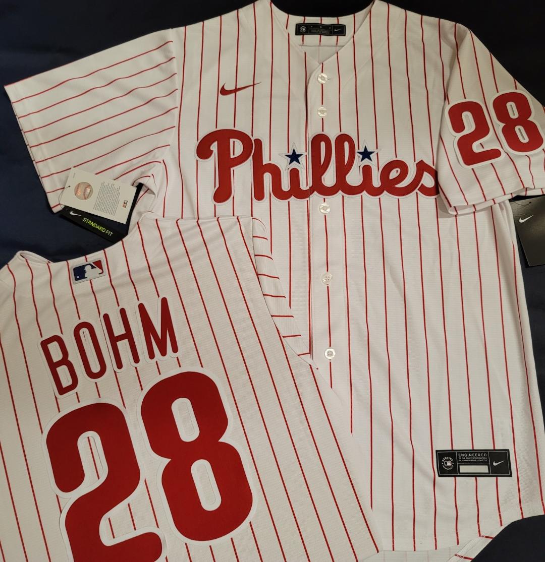 Nike Philadelphia Phillies ALEC BOHM Sewn Baseball Jersey WHT P/S